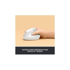 Logitech Lift Vertical Ergonomic Mouse - Optisk Trådløs Hvid for Optimal Komfort og Præcision
